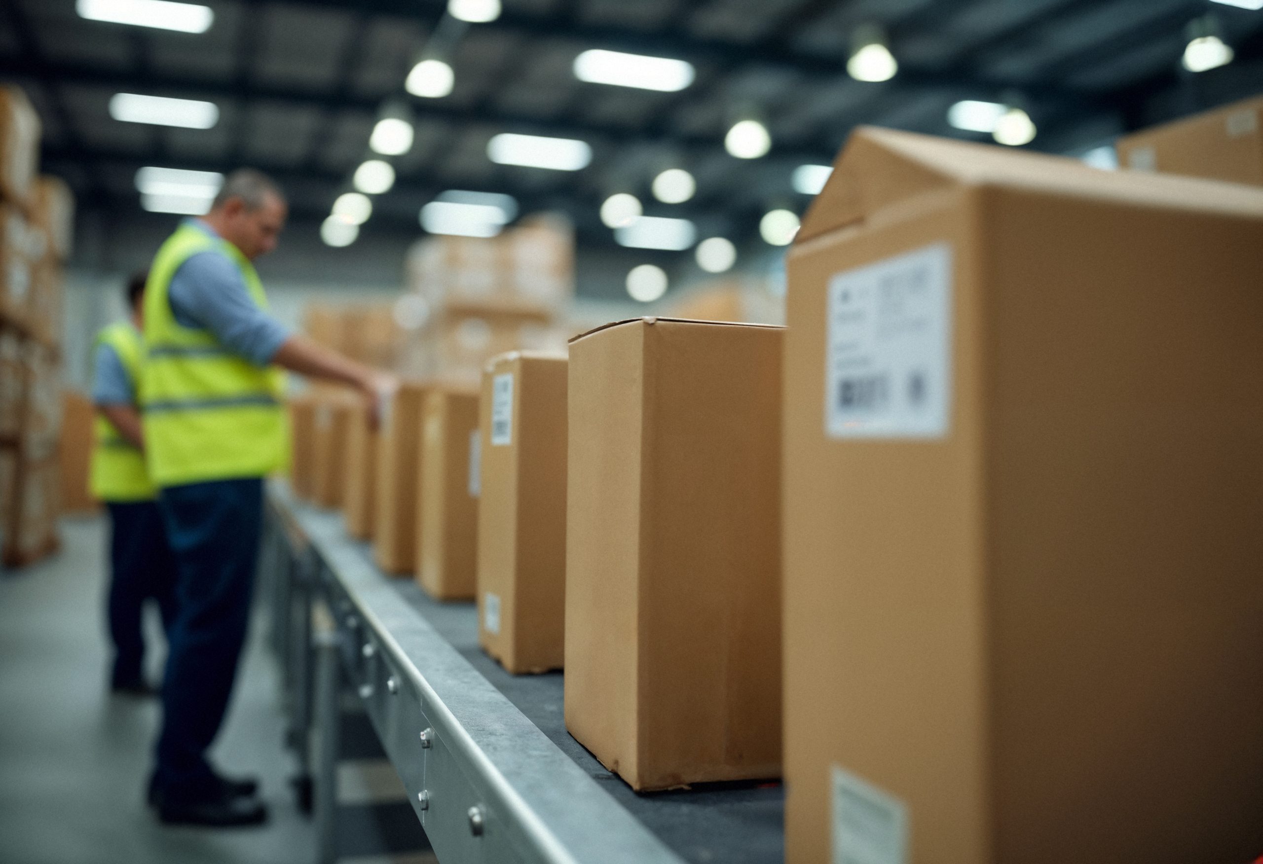 trabajador-de-almacen-en-cinta-transportadora